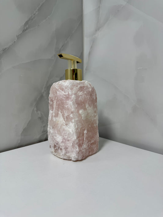 Zeepdispenser rozekwarts (goud)